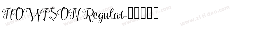 HOWISON Regular字体转换